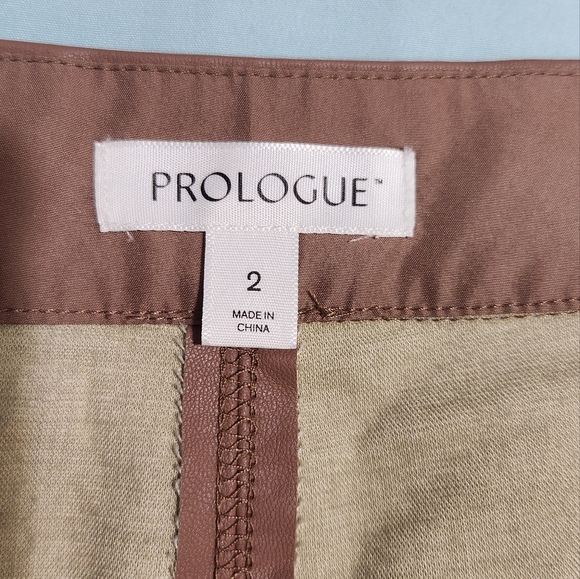 PROLOGUE WOMEN'S A-Line Faux-Leather Midi Skirt Brown Size 2. - Picture 5 of 8